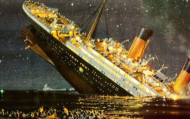 Titanic sinking illustration